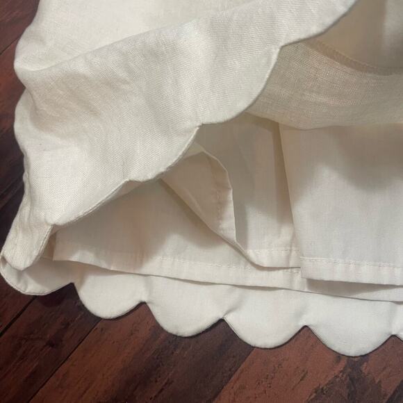 J. Crew Scalloped Hem Skirt Linen Blend Size 2 - Picture 4 of 6